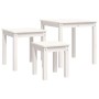 Mesas apilables 3 piezas madera maciza de pino blanco de vidaXL, Mesas auxiliares - Ref: Foro24-824974, Precio: 83,48 €, Desc...