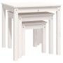 Stackable tables, set of 3, made of solid white pine wood. by vidaXL, Side tables - Ref: Foro24-824974, Price: 83,53 €, Disco...