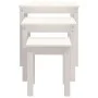 Stackable tables, set of 3, made of solid white pine wood. by vidaXL, Side tables - Ref: Foro24-824974, Price: 82,75 €, Disco...
