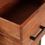 Vitrina 3 pcs Marrón 110 x 30 x 75 cm Madera maciza de Acacia