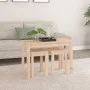 Stackable tables 3 units solid pine wood by vidaXL, Side tables - Ref: Foro24-824978, Price: 59,91 €, Discount: %