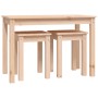 Stackable tables 3 units solid pine wood by vidaXL, Side tables - Ref: Foro24-824978, Price: 60,57 €, Discount: %