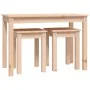 Stackable tables 3 units solid pine wood by vidaXL, Side tables - Ref: Foro24-824978, Price: 59,91 €, Discount: %