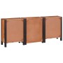 Vitrina 3 pcs Marrón 55 x 30 x 75 cm Madera maciza de Acacia