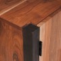 Vitrina 3 pcs Marrón 55 x 30 x 75 cm Madera maciza de Acacia