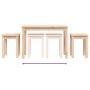 Stackable tables 3 units solid pine wood by vidaXL, Side tables - Ref: Foro24-824978, Price: 60,57 €, Discount: %