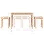Stackable tables 3 units solid pine wood by vidaXL, Side tables - Ref: Foro24-824978, Price: 59,91 €, Discount: %