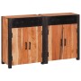Vitrina 2 pcs Marrón 110 x 30 x 75 cm Madera maciza de Acacia