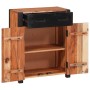 Vitrina 2 pcs Marrón 110 x 30 x 75 cm Madera maciza de Acacia