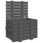 Caja de almacenaje madera maciza de pino gris 58x40,5x42 cm de vidaXL, Cestas para almacenaje - Ref: Foro24-824995, Precio: 6...