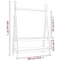 Garderobenständer aus massivem weißem Kiefernholz, 100 x 45,5 x 150 cm von vidaXL, Hut- und Garderobenständer - Ref: Foro24-8...
