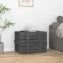 Caja de almacenaje madera maciza de pino gris 58x40,5x42 cm de vidaXL, Cestas para almacenaje - Ref: Foro24-824995, Precio: 6...