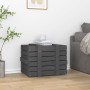 Solid pine wood storage box in gray, 58x40.5x42 cm by vidaXL, Storage baskets - Ref: Foro24-824995, Price: 61,52 €, Discount: %