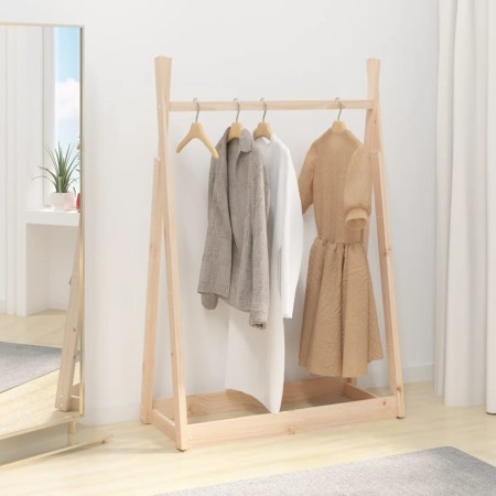 Garderobe aus massivem Kiefernholz 100x45x150 cm von vidaXL, Hut- und Garderobenständer - Ref: Foro24-824983, Preis: 57,93 €,...
