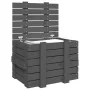 Caja de almacenaje madera maciza de pino gris 58x40,5x42 cm de vidaXL, Cestas para almacenaje - Ref: Foro24-824995, Precio: 6...