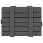 Caja de almacenaje madera maciza de pino gris 58x40,5x42 cm de vidaXL, Cestas para almacenaje - Ref: Foro24-824995, Precio: 6...