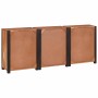 Vitrina 3 pcs Marrón 165 x 30 x 75 cm Madera maciza de Acacia