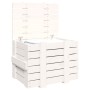 Caja de almacenaje madera maciza de pino blanca 58x40,5x42 cm de vidaXL, Cestas para almacenaje - Ref: Foro24-824994, Precio:...