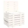 White solid pine wood storage box 58x40.5x42 cm by vidaXL, Storage baskets - Ref: Foro24-824994, Price: 86,15 €, Discount: %