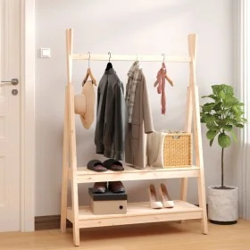 Solid pine wood coat rack 100x45.5x150 cm by vidaXL, Hat and coat racks - Ref: Foro24-824988, Price: 95,70 €, Discount: %