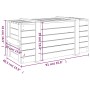 Aufbewahrungsbox aus massivem Kiefernholz grau 91x40,5x42 cm von vidaXL, Aufbewahrungskörbe - Ref: Foro24-825000, Preis: 96,2...