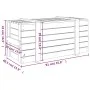 Aufbewahrungsbox aus massivem Kiefernholz grau 91x40,5x42 cm von vidaXL, Aufbewahrungskörbe - Ref: Foro24-825000, Preis: 95,1...