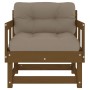 Garden armchairs cushions 2 pcs solid pine wood honey brown by vidaXL, Modular outdoor sofas - Ref: Foro24-825446, Price: 149...