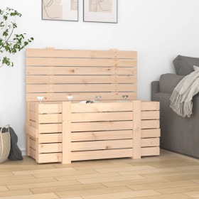 Caja de almacenaje madera maciza de pino 91x40,5x42 cm