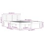 Solid wood bed frame 120x200 cm by vidaXL, Beds and slatted bases - Ref: Foro24-814749, Price: 112,94 €, Discount: %