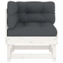 Corner sofa with solid white pine wood cushions by vidaXL, Modular outdoor sofas - Ref: Foro24-825423, Price: 87,80 €, Discou...