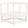 Ecksofa mit Kissen massives Zirbenholz weiß von vidaXL, Modulare Sofas für den Außenbereich - Ref: Foro24-825423, Preis: 85,2...