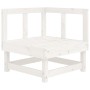 Ecksofa mit Kissen massives Zirbenholz weiß von vidaXL, Modulare Sofas für den Außenbereich - Ref: Foro24-825423, Preis: 87,8...