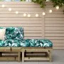 Garden stool with cushion made of impregnated pine wood by vidaXL, Modular outdoor sofas - Ref: Foro24-825442, Price: 77,14 €...