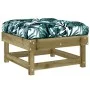Garden stool with cushion made of impregnated pine wood by vidaXL, Modular outdoor sofas - Ref: Foro24-825442, Price: 77,14 €...
