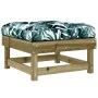 Garden stool with cushion made of impregnated pine wood by vidaXL, Modular outdoor sofas - Ref: Foro24-825442, Price: 77,14 €...