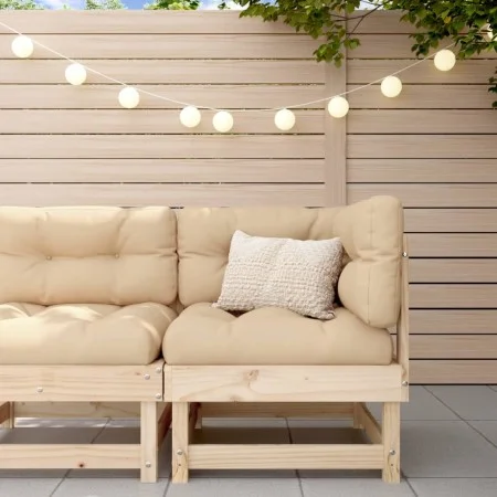 Ecksofa mit Kissen aus massivem Kiefernholz von vidaXL, Modulare Sofas für den Außenbereich - Ref: Foro24-825422, Preis: 127,...