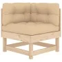 Ecksofa mit Kissen aus massivem Kiefernholz von vidaXL, Modulare Sofas für den Außenbereich - Ref: Foro24-825422, Preis: 127,...