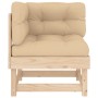 Corner sofa with solid pine wood cushions by vidaXL, Modular outdoor sofas - Ref: Foro24-825422, Price: 130,38 €, Discount: %