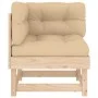 Ecksofa mit Kissen aus massivem Kiefernholz von vidaXL, Modulare Sofas für den Außenbereich - Ref: Foro24-825422, Preis: 127,...