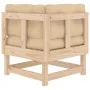 Ecksofa mit Kissen aus massivem Kiefernholz von vidaXL, Modulare Sofas für den Außenbereich - Ref: Foro24-825422, Preis: 127,...