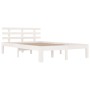 Weißer Massivholzbettrahmen 120x200 cm von vidaXL, Betten und Lattenroste - Ref: Foro24-814750, Preis: 130,58 €, Rabatt: %