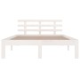 Weißer Massivholzbettrahmen 120x200 cm von vidaXL, Betten und Lattenroste - Ref: Foro24-814750, Preis: 130,58 €, Rabatt: %