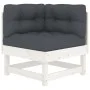 Corner sofas with cushions 2 pcs solid white pine wood by vidaXL, Modular outdoor sofas - Ref: Foro24-825451, Price: 160,18 €...