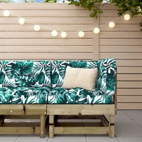Corner sofa with cushions made of impregnated pine wood by vidaXL, Modular outdoor sofas - Ref: Foro24-825428, Price: 78,89 €...