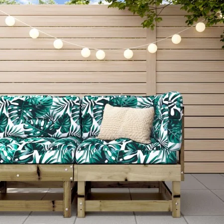 Corner sofa with cushions made of impregnated pine wood by vidaXL, Modular outdoor sofas - Ref: Foro24-825428, Price: 78,89 €...