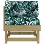 Corner sofa with cushions made of impregnated pine wood by vidaXL, Modular outdoor sofas - Ref: Foro24-825428, Price: 78,89 €...