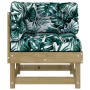 Ecksofa mit Kissen aus imprägniertem Kiefernholz von vidaXL, Modulare Sofas für den Außenbereich - Ref: Foro24-825428, Preis:...
