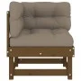 Corner sofas and cushions 2 pcs solid pine wood honey brown by vidaXL, Modular outdoor sofas - Ref: Foro24-825453, Price: 222...