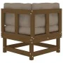 Corner sofas and cushions 2 pcs solid pine wood honey brown by vidaXL, Modular outdoor sofas - Ref: Foro24-825453, Price: 222...
