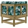 Corner sofa with cushions made of impregnated pine wood by vidaXL, Modular outdoor sofas - Ref: Foro24-825428, Price: 78,89 €...